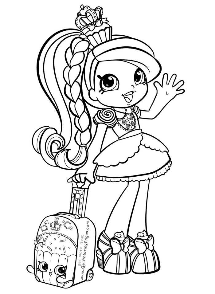 World Vacation Shoppies Coloring Pages