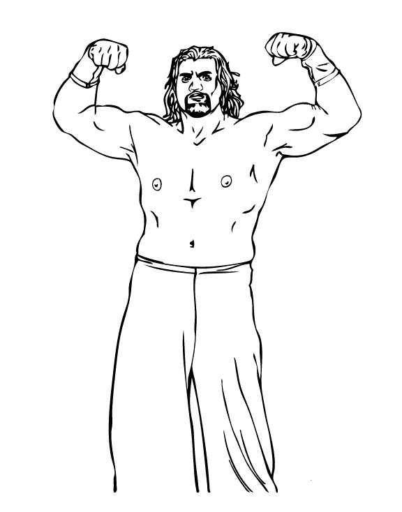 Wrestling Coloring Pages The Great Khali