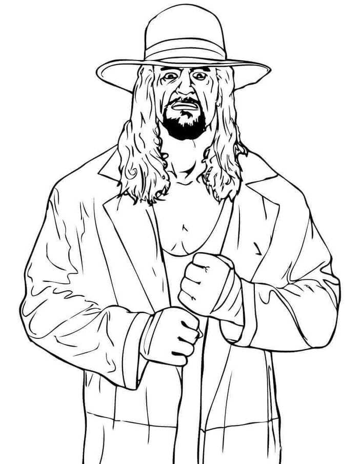 Wwe Coloring Pages Undertaker