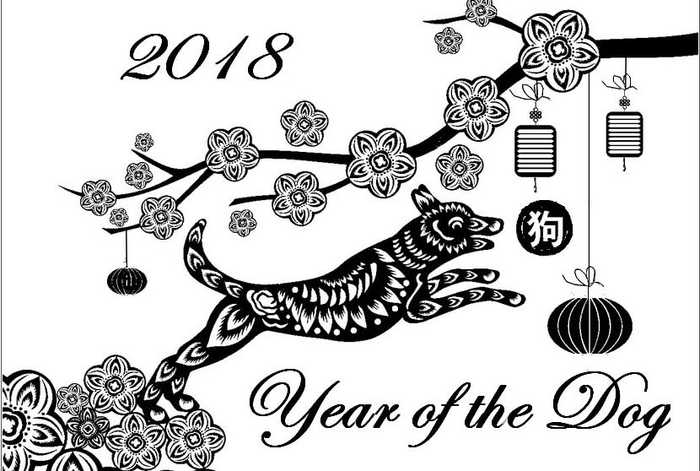 Year Of Dog Chinese New Year Coloring Page