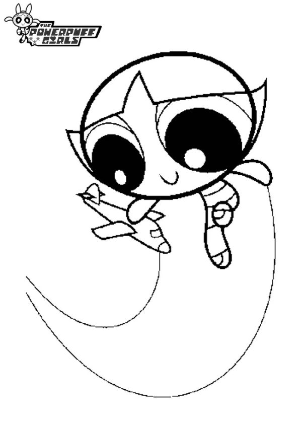Yellow powerpuff girls coloring pages