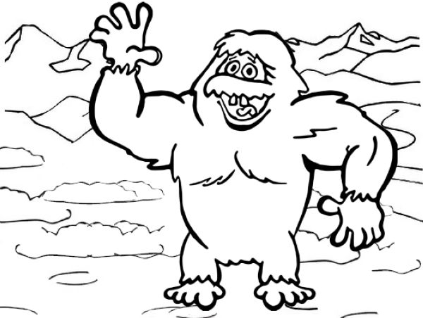 Yeti Disney Coloring Page for Kids