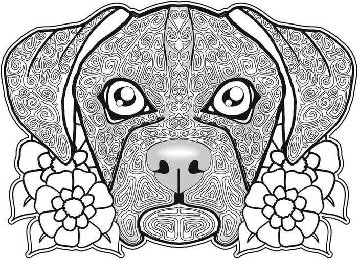 Zen Dog Coloring Pages For Adults