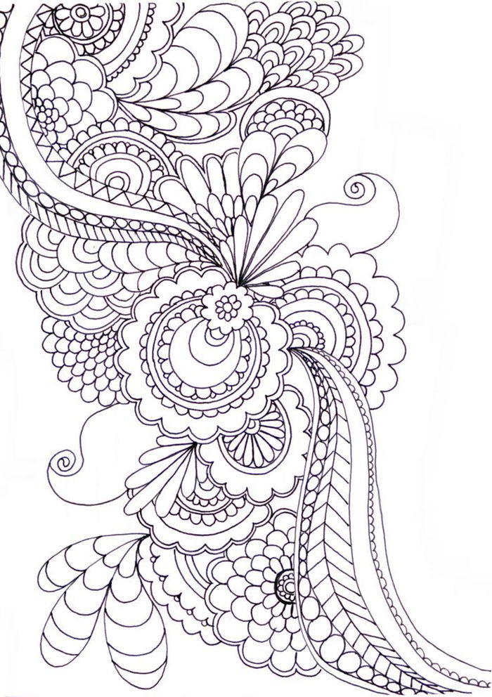 Zentangle Patterns Coloring Pages