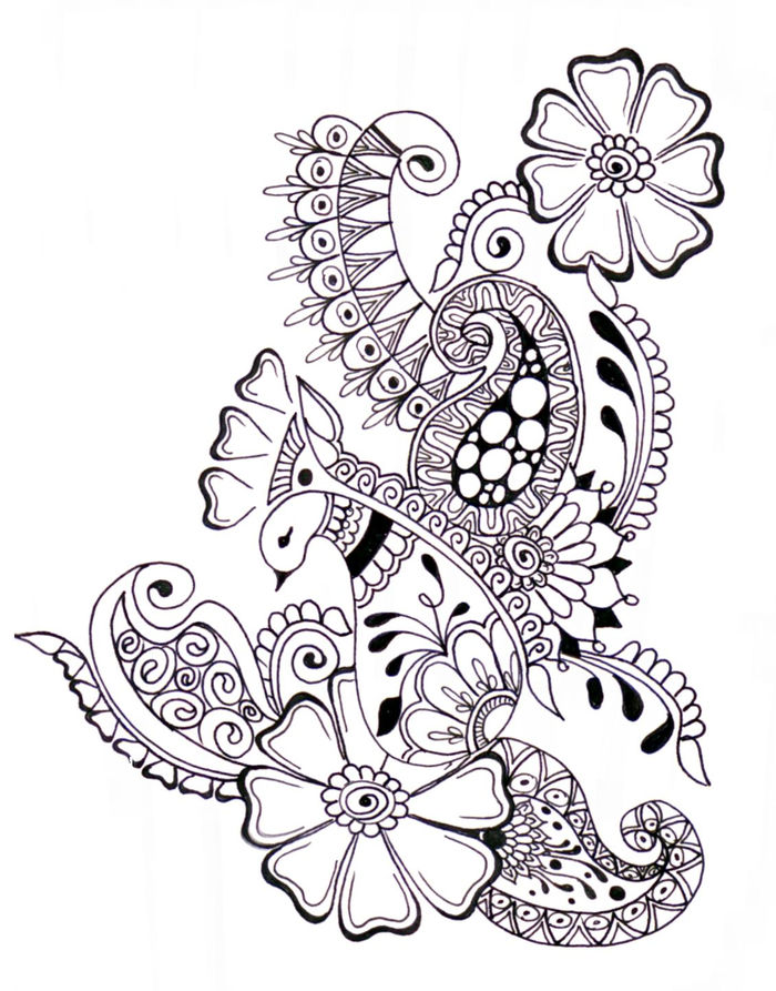 Zentangle Scenery Coloring Pages