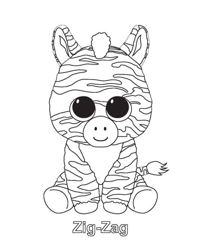 Zig Zag Beanie Boo Coloring Pages