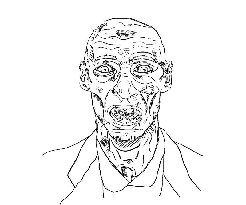 Zombie Coloring Pages For Adults Printable