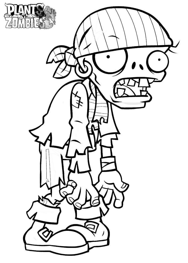 Zombie Coloring Pages Kids