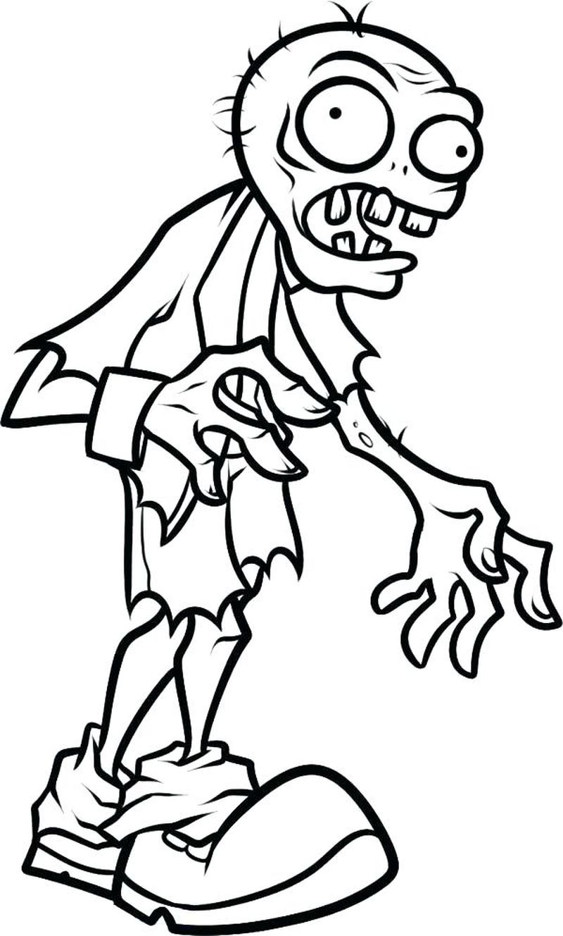 Zombie Coloring Pages Printable For Kids