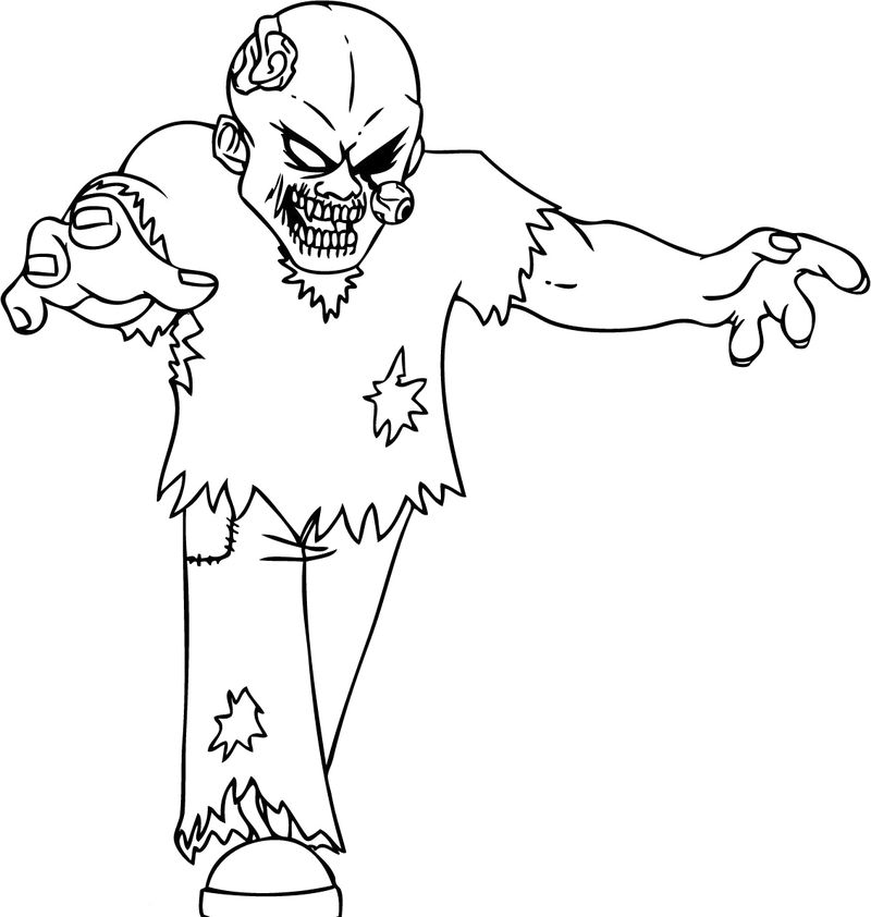 Zombie Coloring Pages Printable