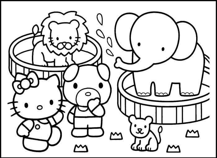 Zoo Animal Coloring Pictures For Preschoolers