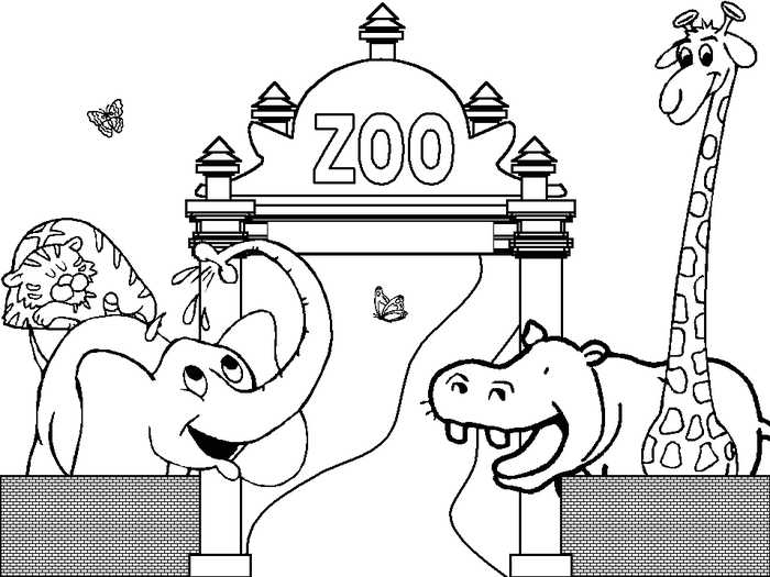 Zoo Coloring Sheets For Preschoolers