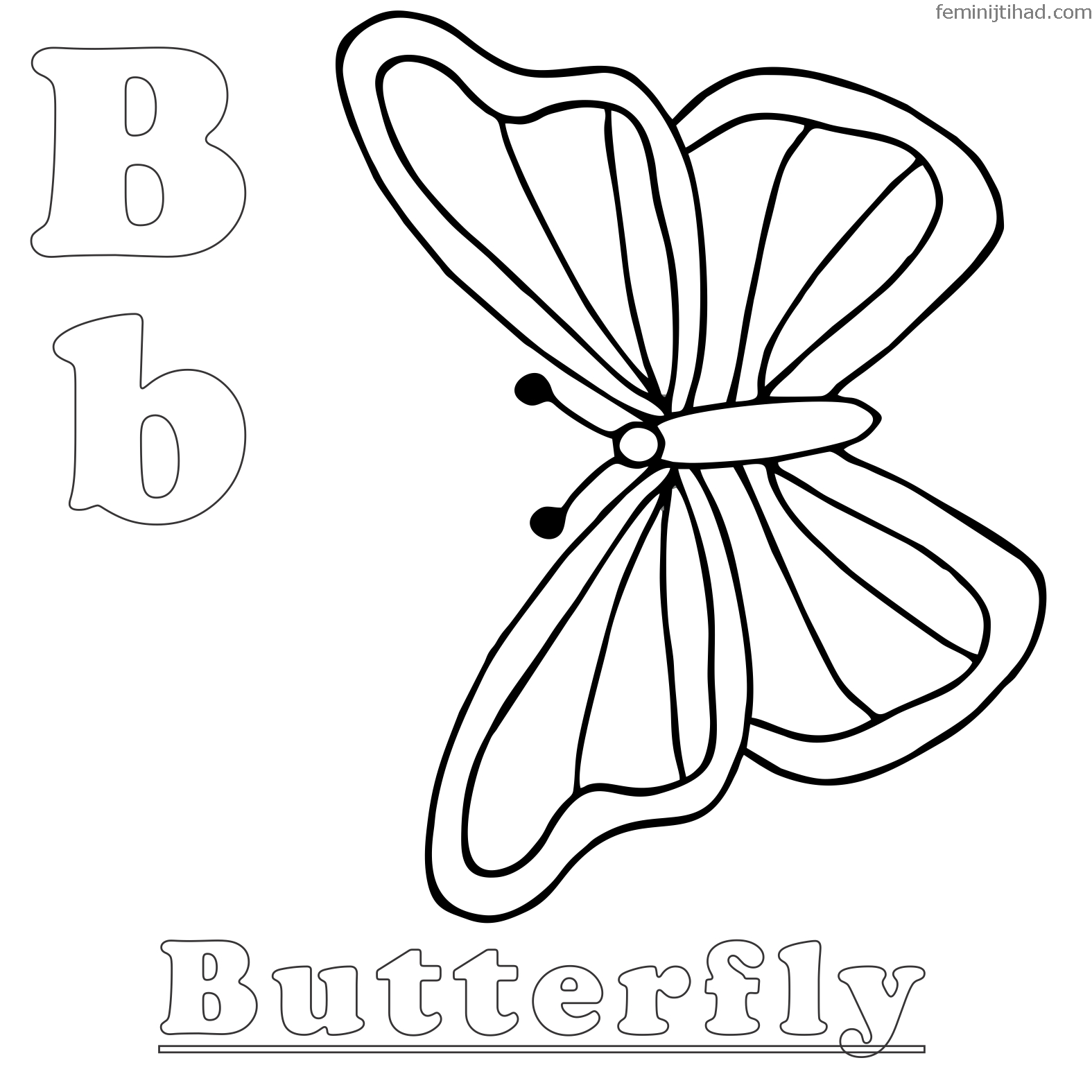 a butterfly coloring page