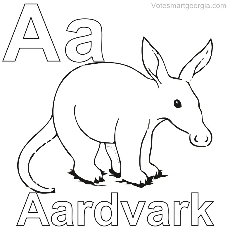 aardvark ant eater coloring page