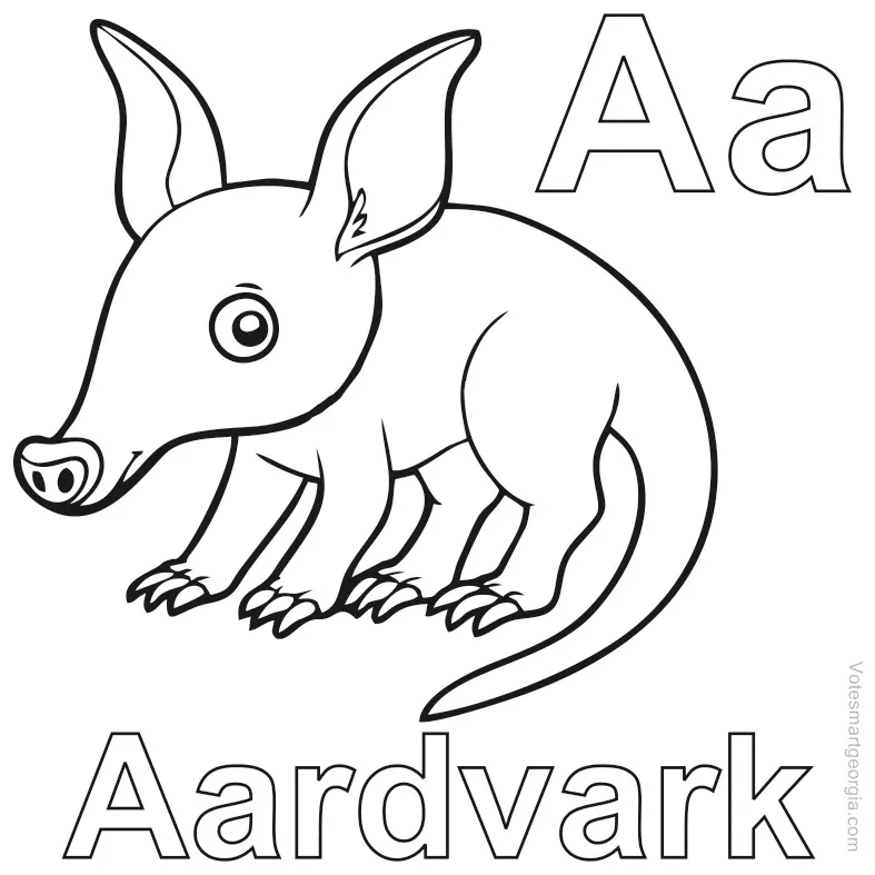 aardvark ant eater coloring page free download