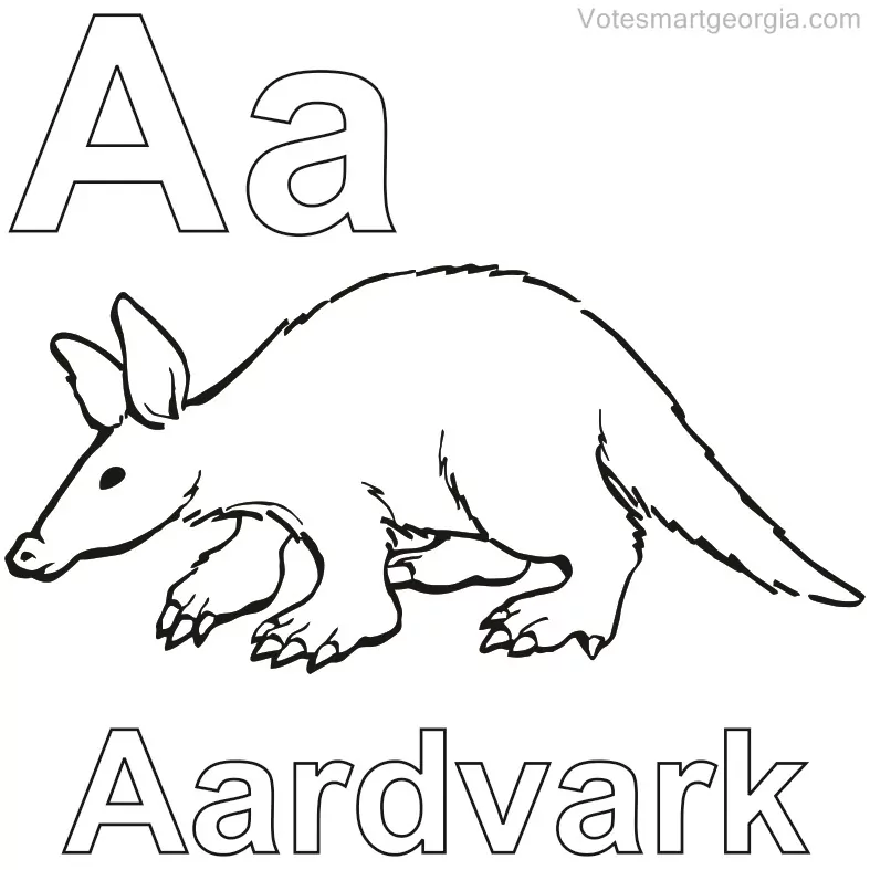 aardvark coloring page printable