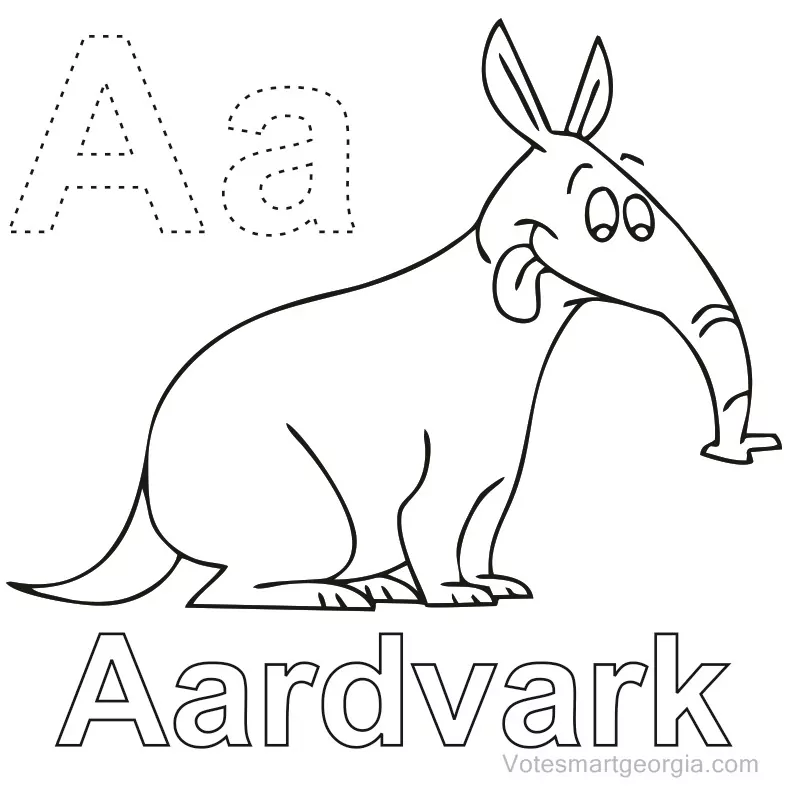 aardvark coloring page