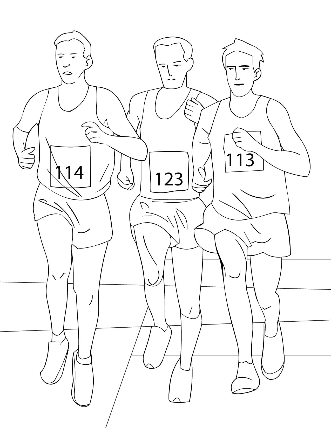 adult sprint running coloring pages