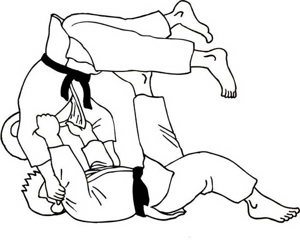 adult judo coloring pages