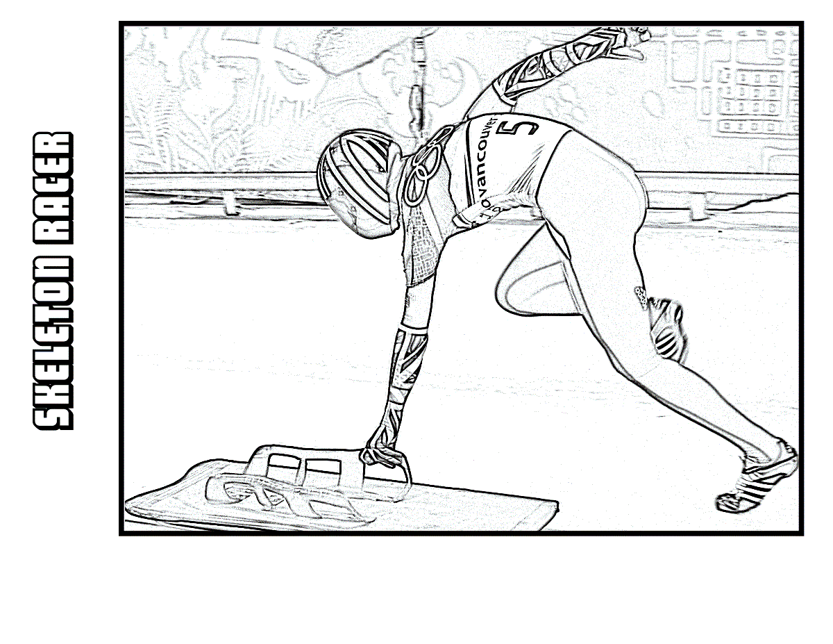 adult skeleton sport coloring pages