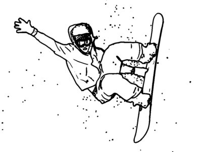 adult snowboarding coloring pages