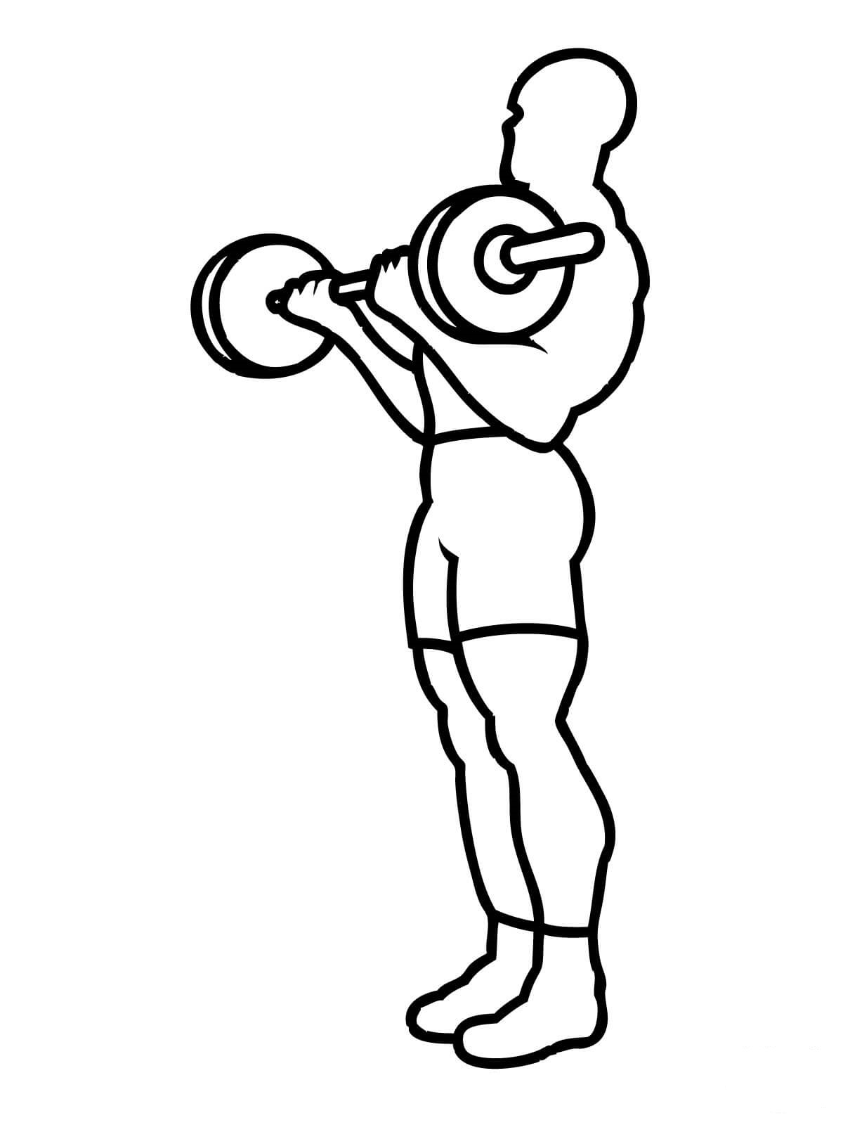adult weightlifting coloring pages