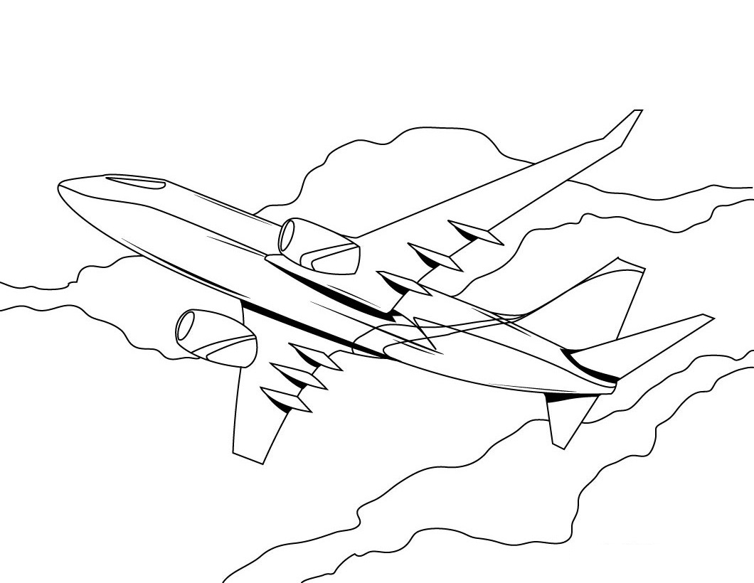 airplane coloring pages to print