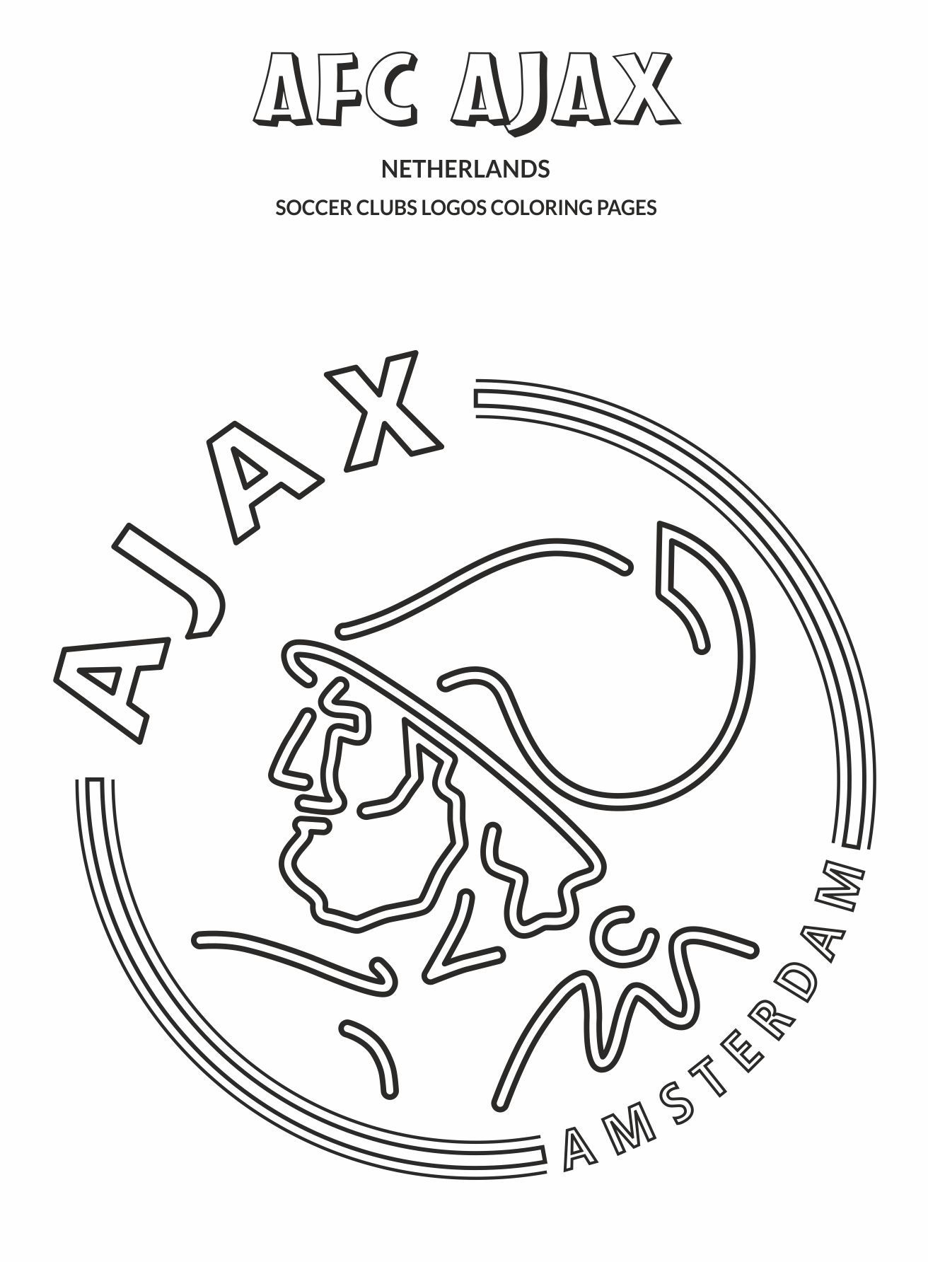 ajax amsterdam coloring pages