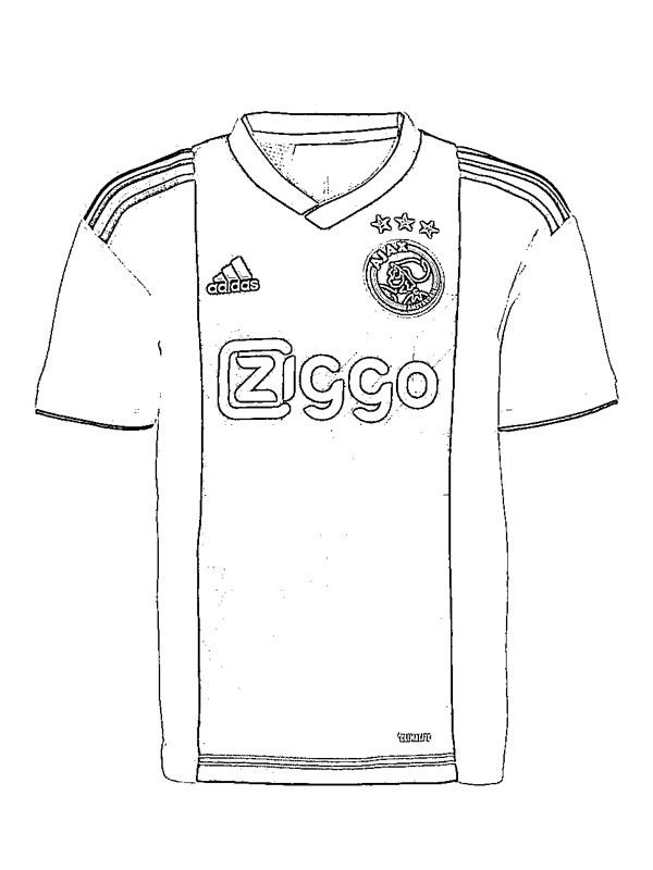 ajax amsterdam jersey coloring pages