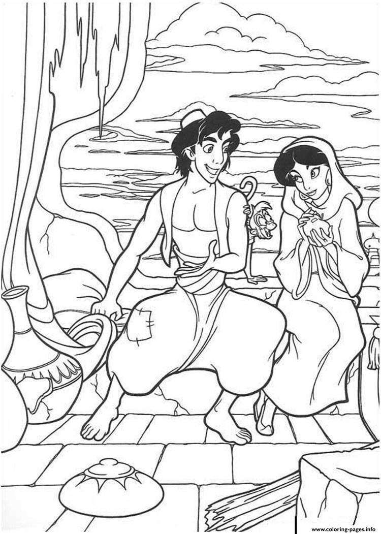 aladdin and the king of thieves coloring pages