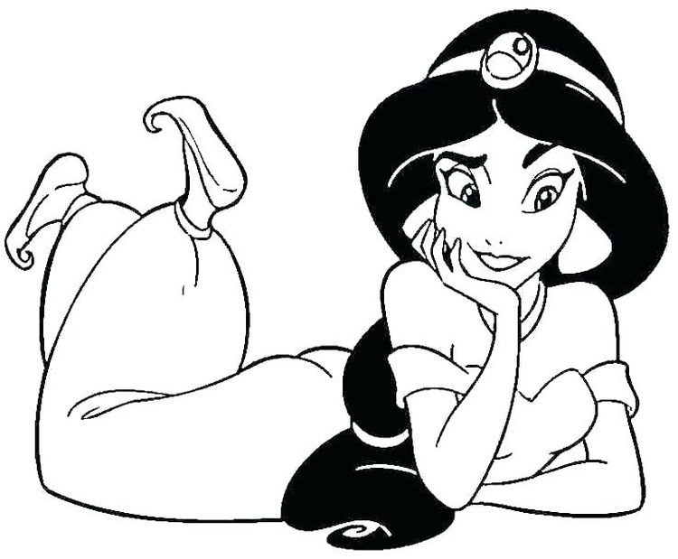 aladdin coloring pages jasimine