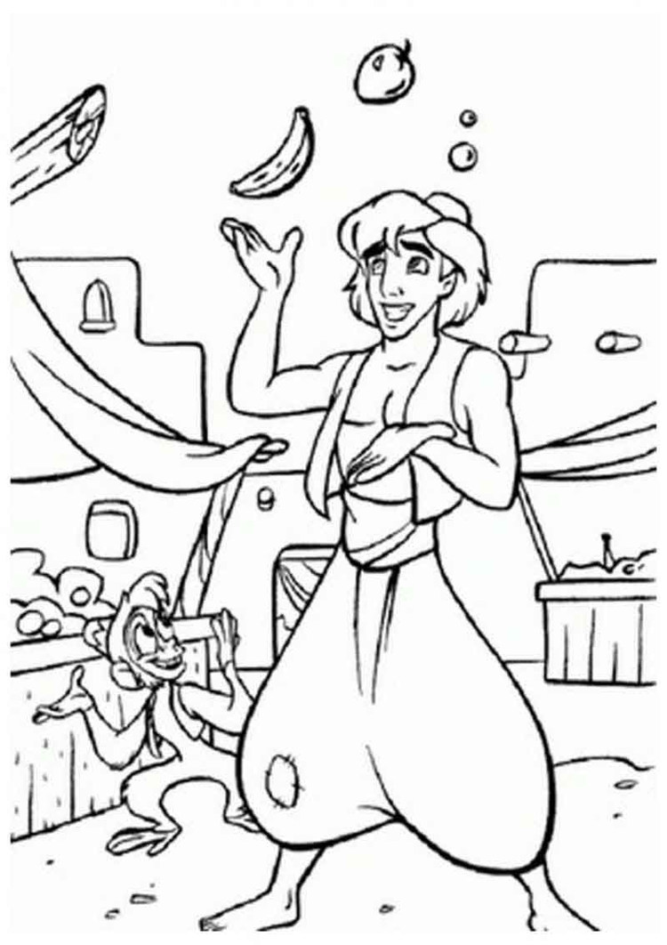 aladdin live action coloring pages