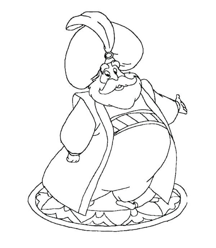 aladdin raja coloring pages