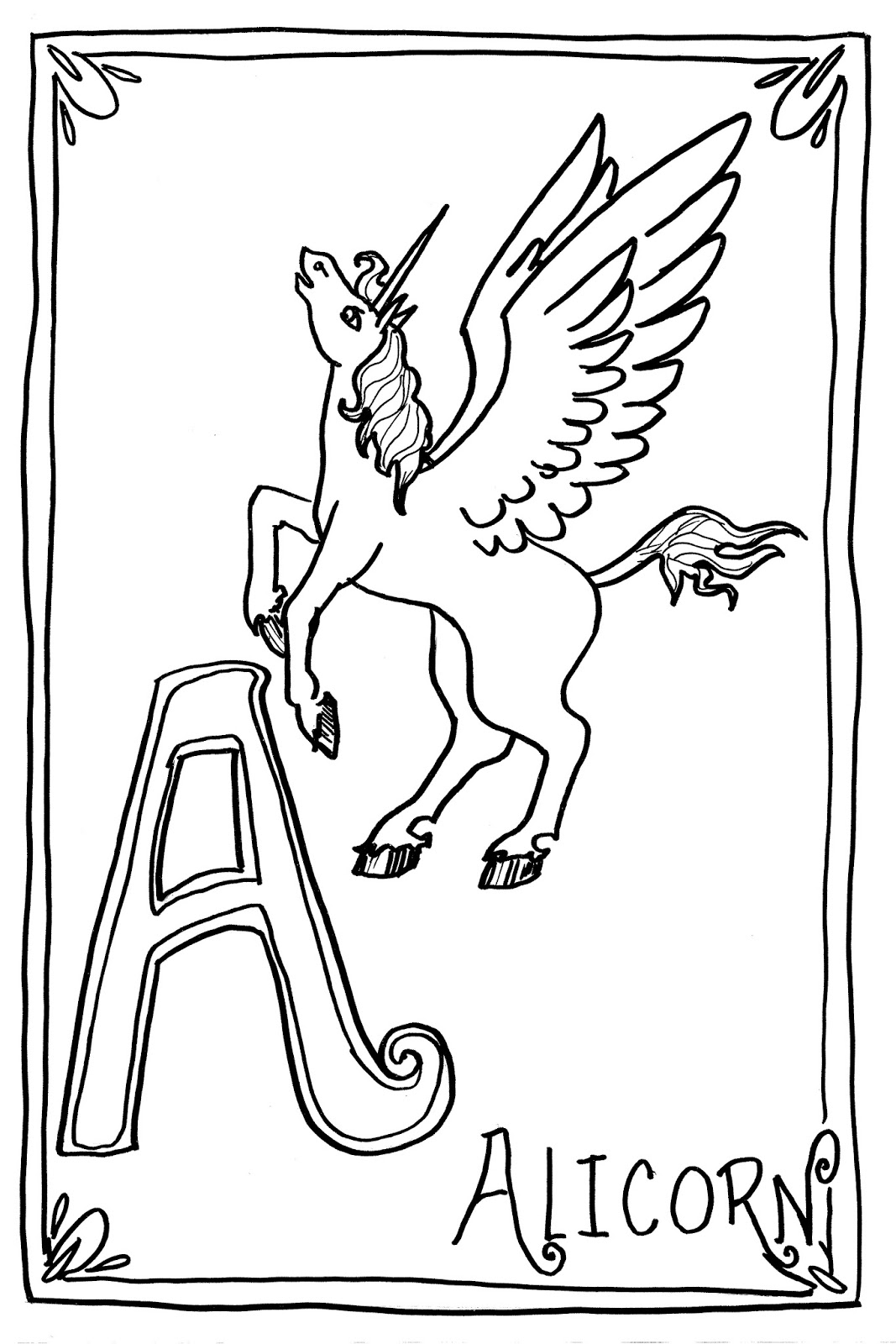 alicorn coloring pages