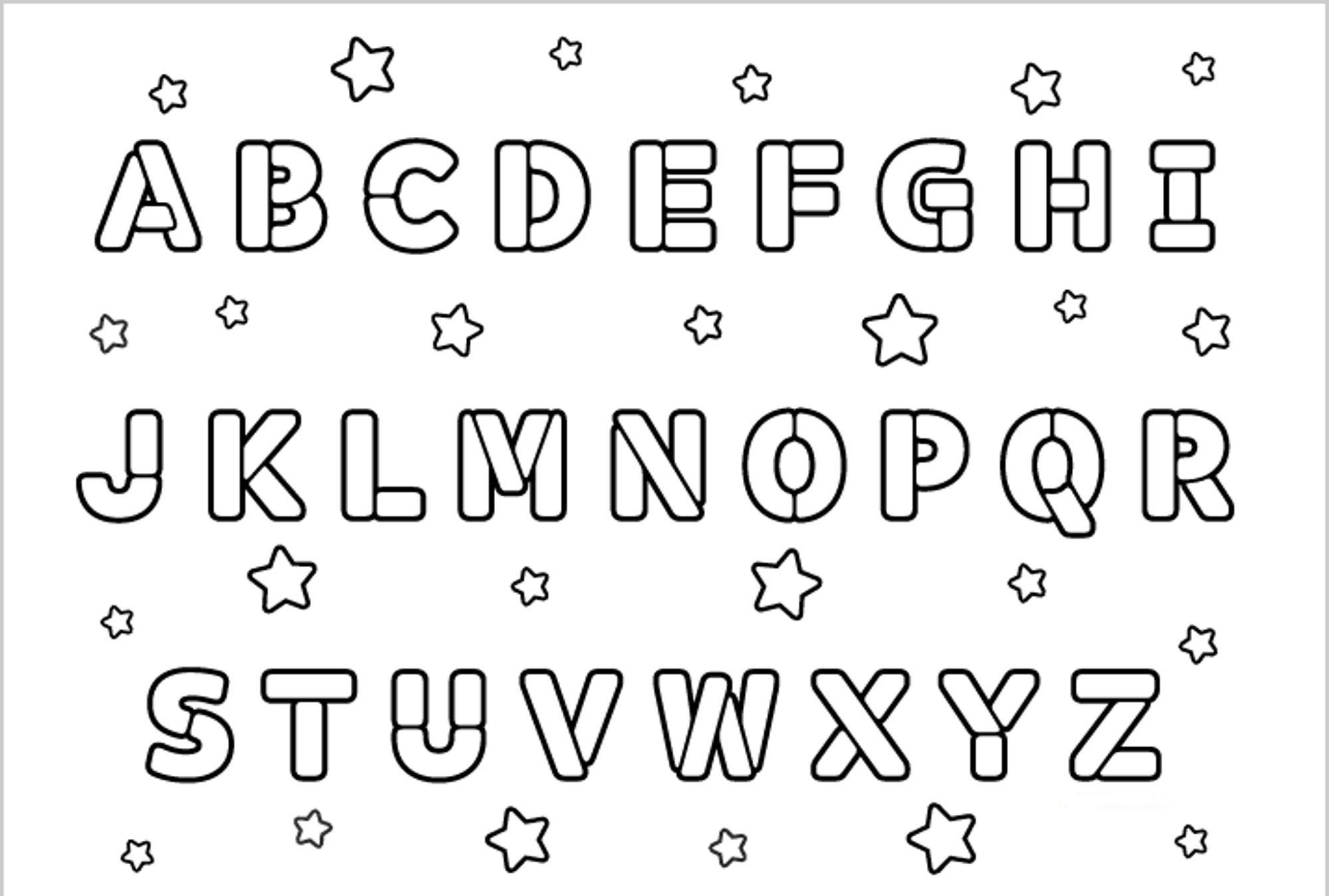 alphabet coloring pages pdf