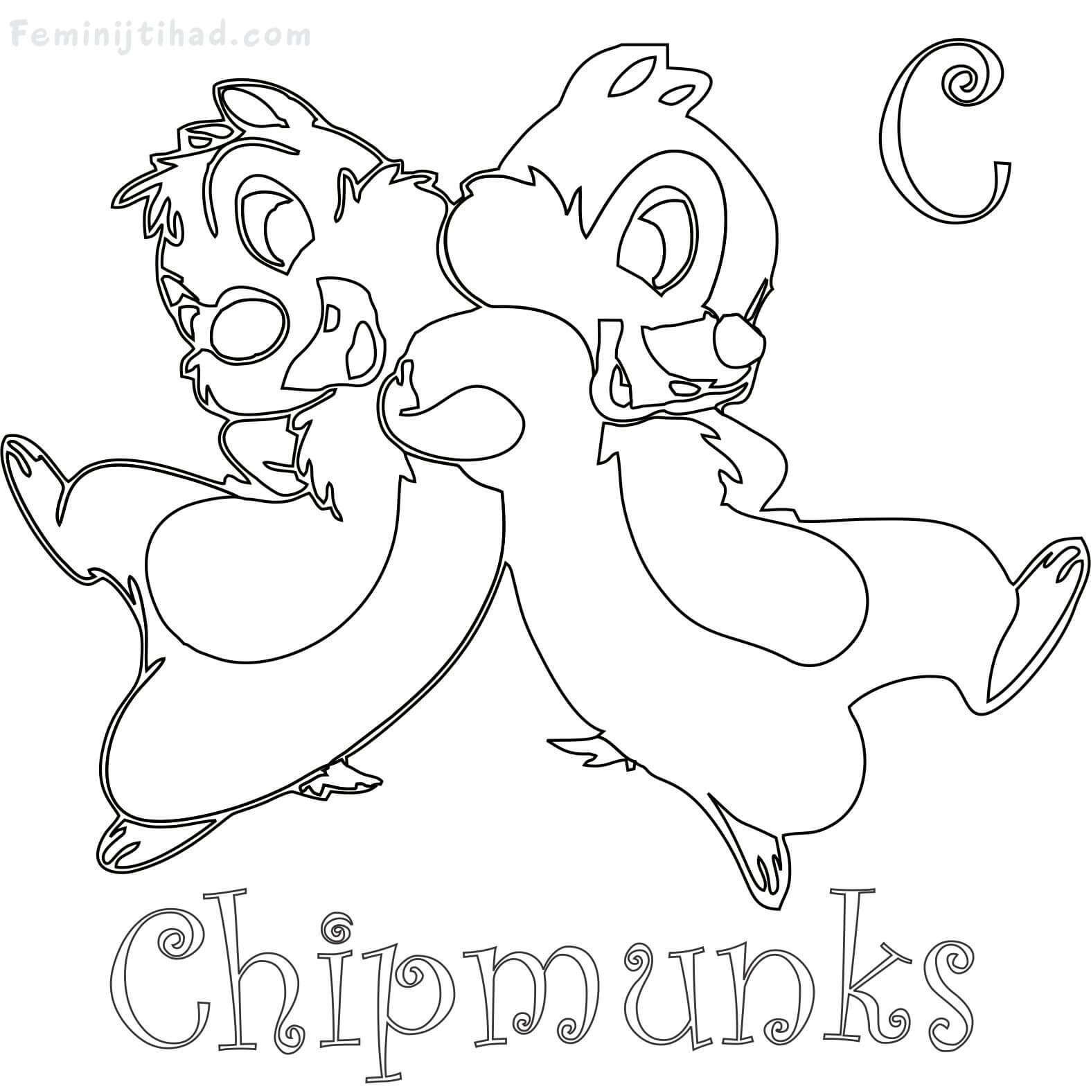 alvin and the chipmunk coloring page