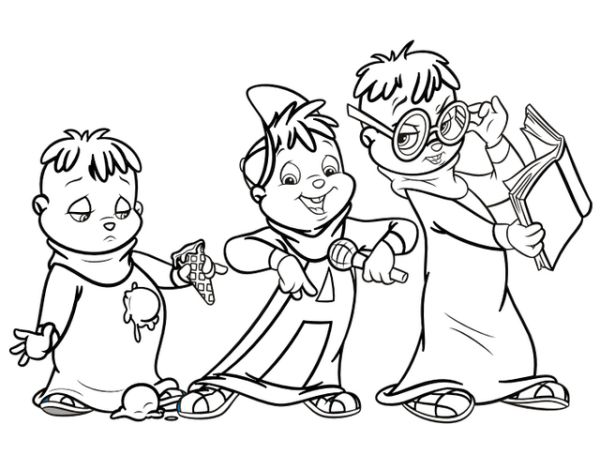 alvin and the chipmunks coloring book