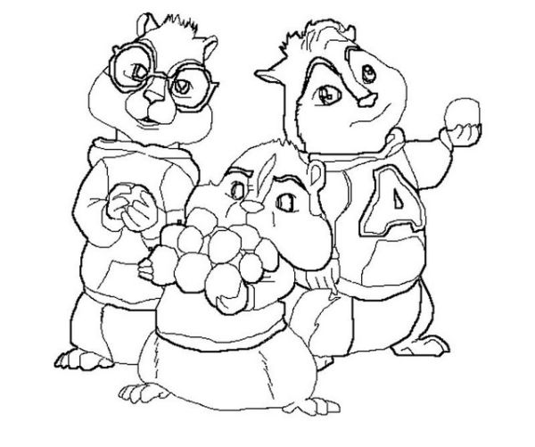 alvin and the chipmunks movie coloring page