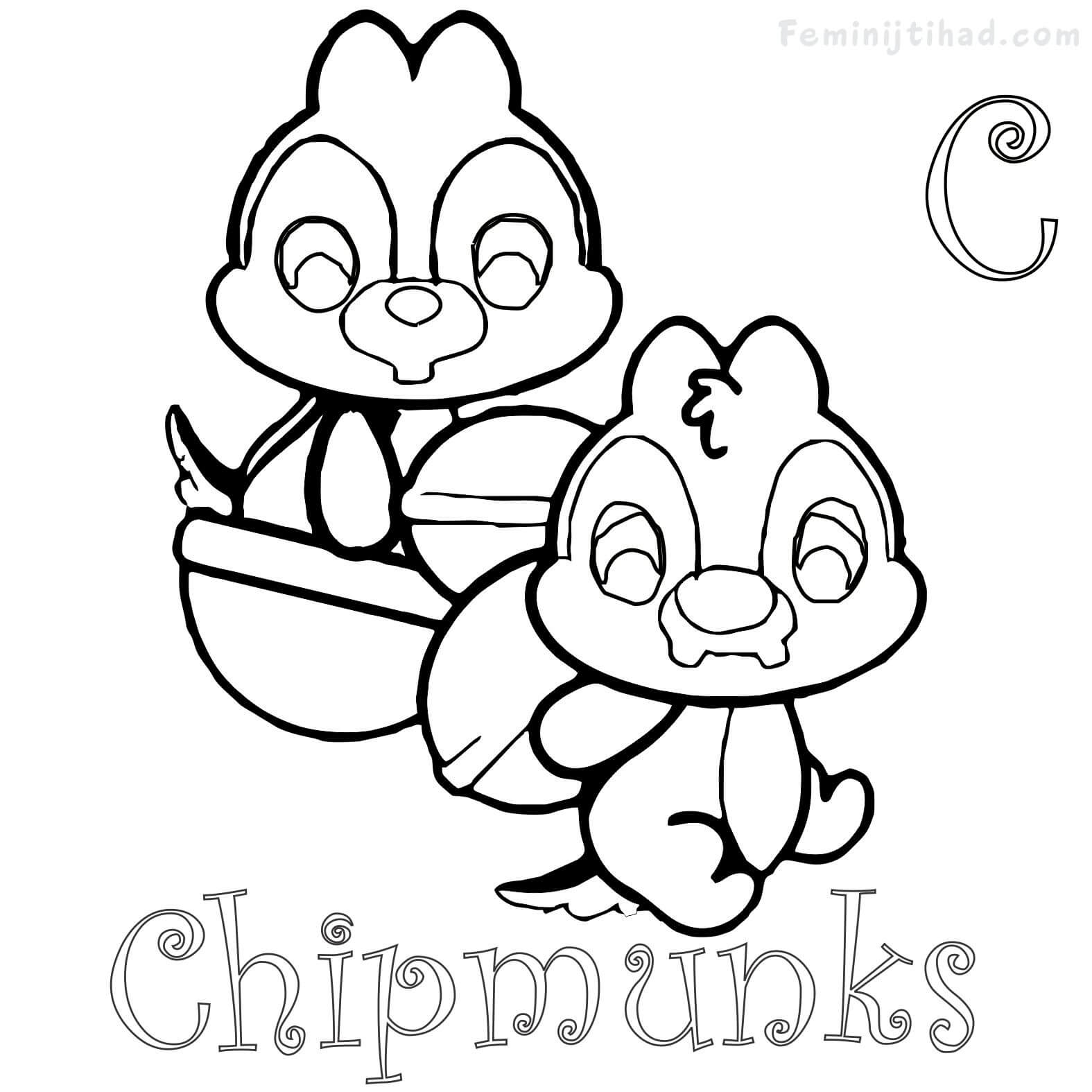 alvin chipmunk coloring page