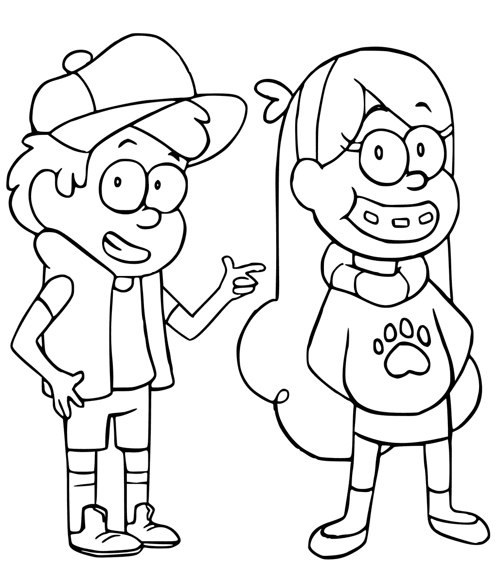 coloring pages gravity falls