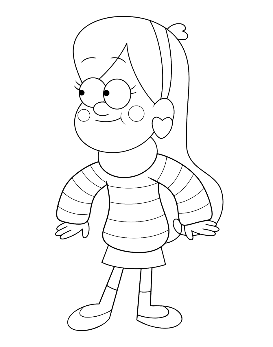 mabel gravity falls coloring pages