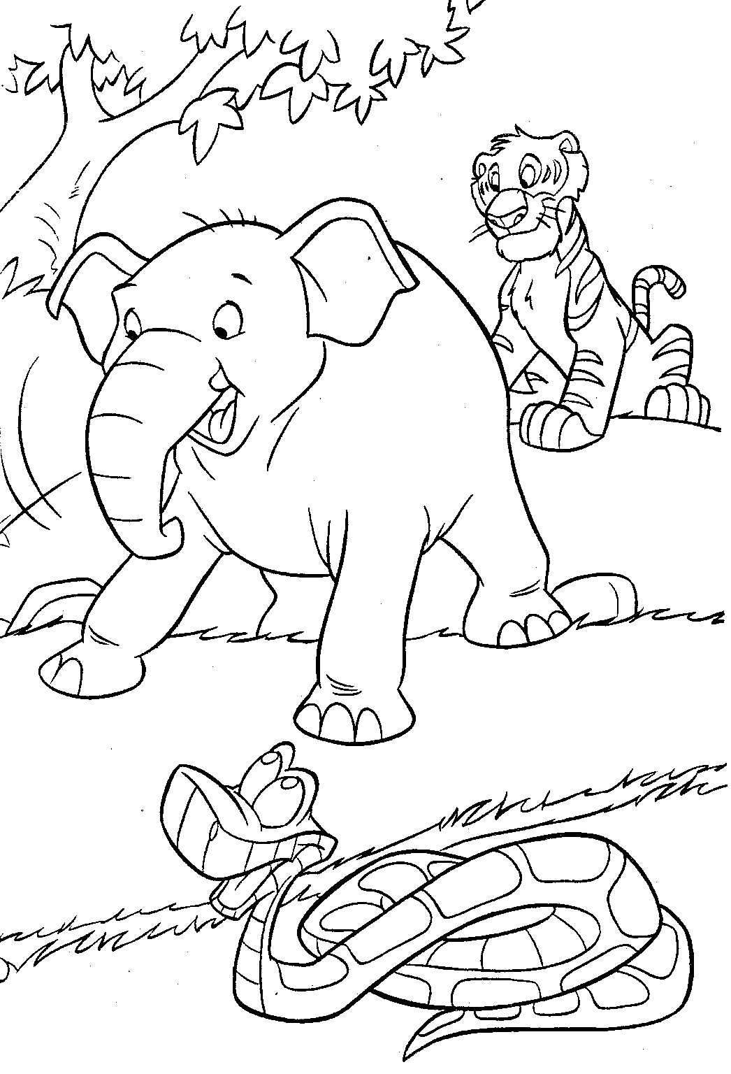 jungle coloring pages