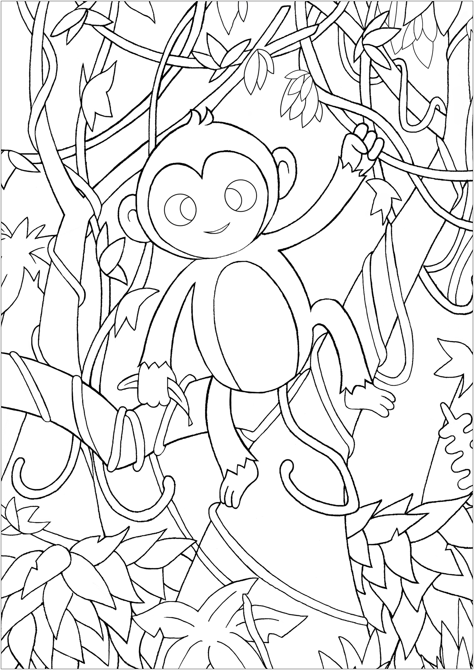 Amazing Jungle Coloring Pages Pdf