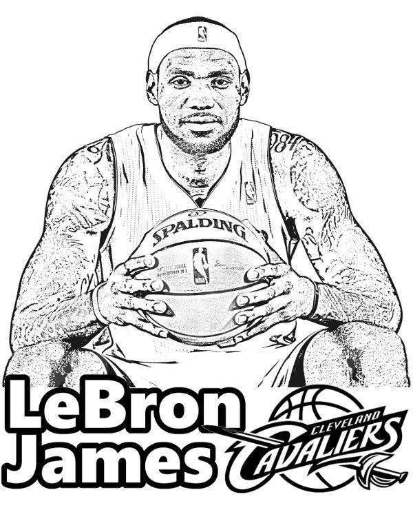 coloring pages lebron james