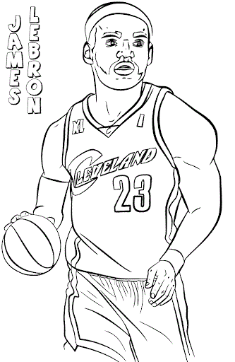 lebron james coloring pages print