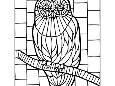 mosaic animal coloring pages