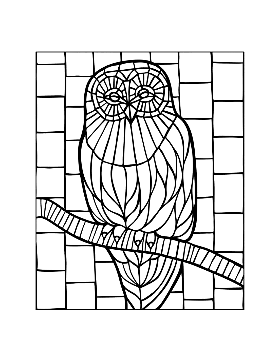 mosaic animal coloring pages