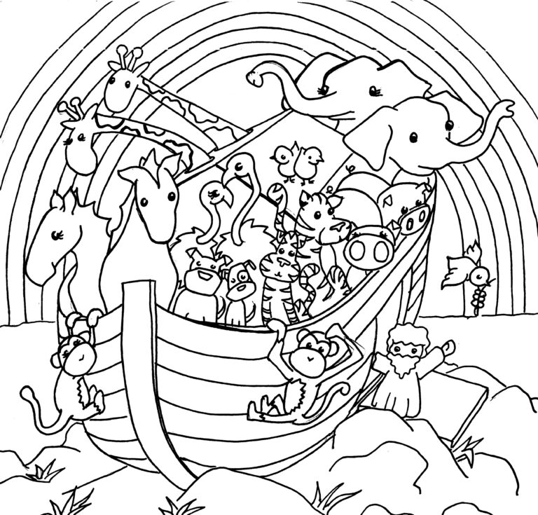 Amazing Noah's Ark Coloring Pages Pdf Free - Coloringfolder.com