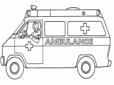 ambulance patients coloring page