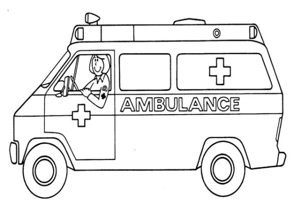 ambulance patients coloring page